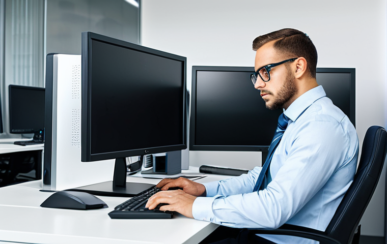 정보처리 자격증 취득 후 IT 경력 개발 방법 - Tech Professional at Work**

"A professional IT specialist, fully clothed in modest business attire,...
